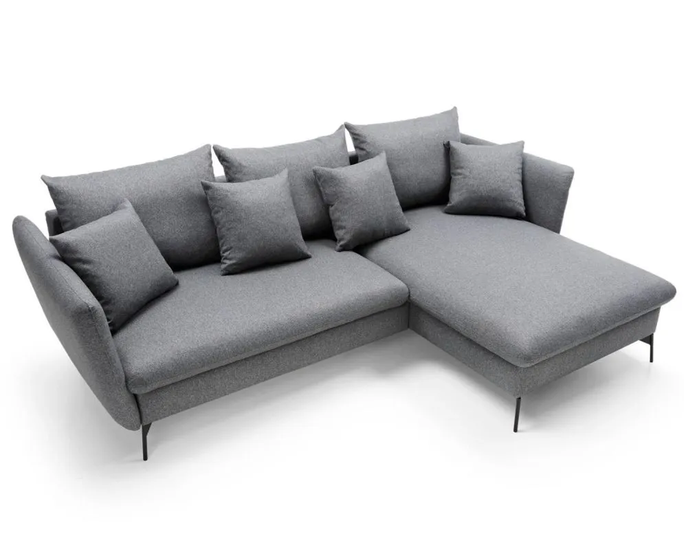 Narożnik z funkcją spania LINDA ciemny szary prawy rozkładany I sklep meblowy MIRAT.