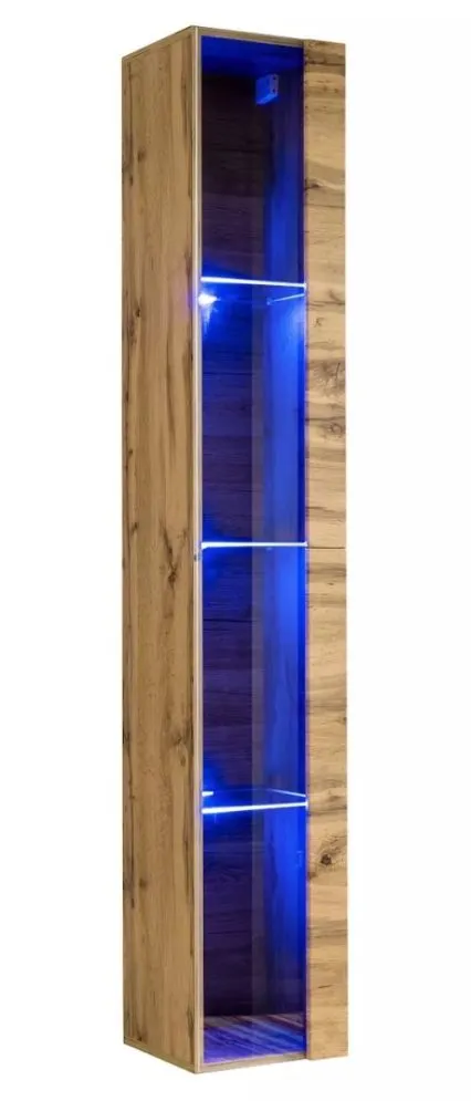 Meblościanka SWITCH LAMEL XVI dąb wotan ryflowane fronty I sklep meblowy MIRAT. styl RYFLOWANY