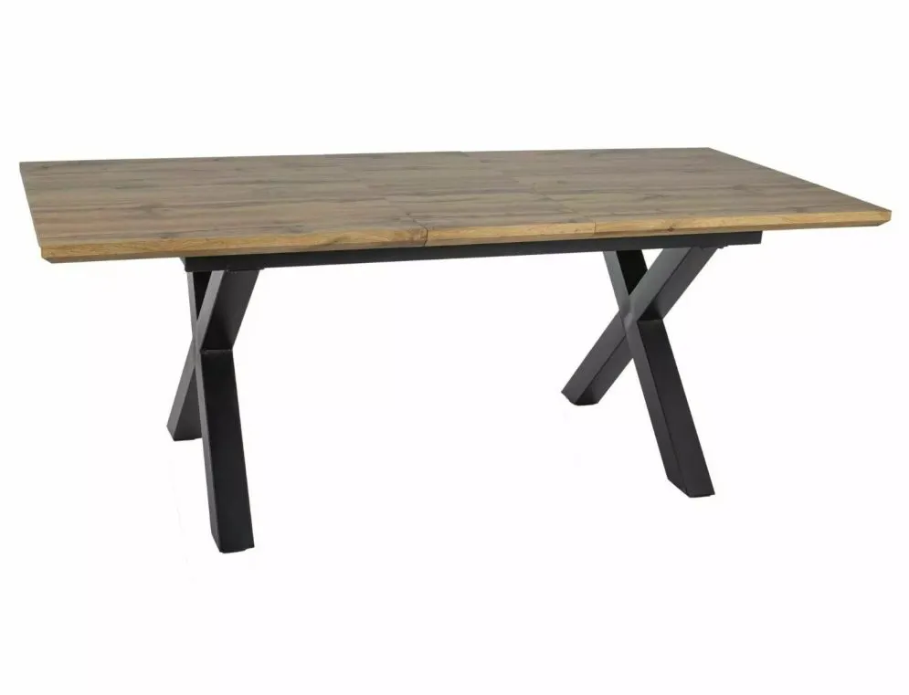 Stół rozkładany XAVIERO II 160(240)x90 dąb artisan/czarny 12-osobowy I sklep meblowy MIRAT. styl LOFT