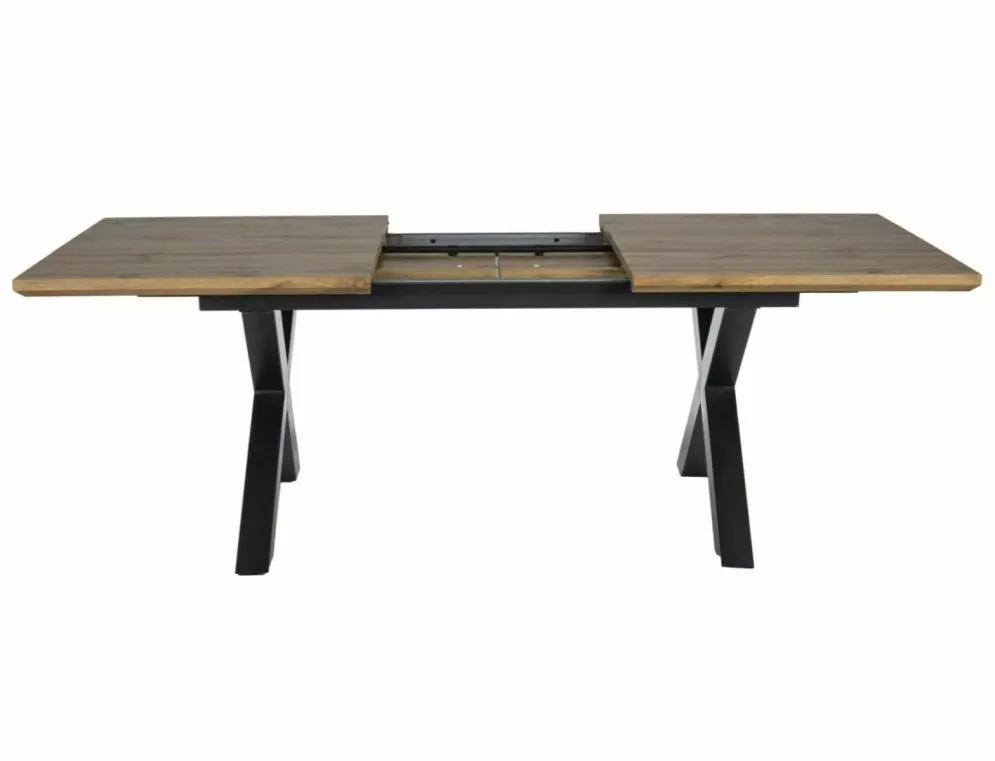Stół rozkładany XAVIERO II 160(240)x90 dąb artisan/czarny 12-osobowy I sklep meblowy MIRAT. styl LOFT