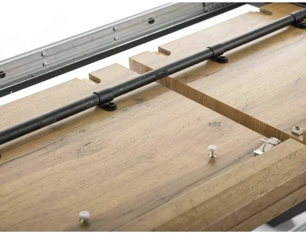 Stół rozkładany XAVIERO II 160(240)x90 dąb artisan/czarny 12-osobowy I sklep meblowy MIRAT. styl LOFT