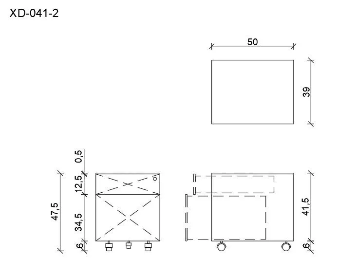 Kontenerek biurowy XD-041-2 biały z 2 szufladami | MIRAT. w stylu  kolekcja