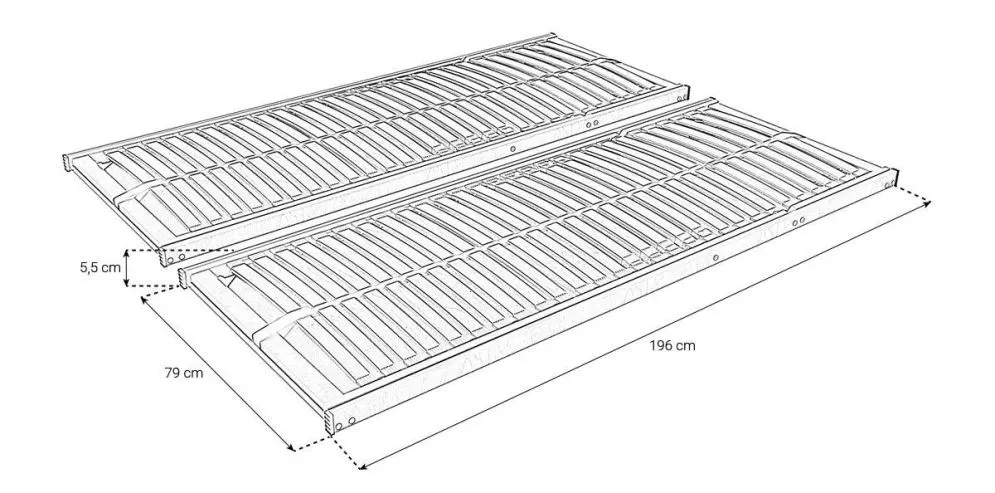 Stelaż DUO KF Basic 180x200 regulowany z pojemnikiem | MIRAT.