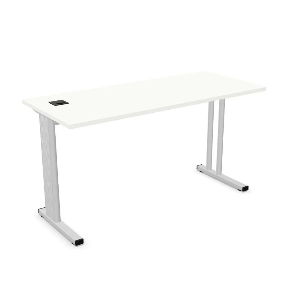 Biurko EASY SPACE C-LEG RC 2 140x60cm białe do pracy I sklep meblowy MIRAT.