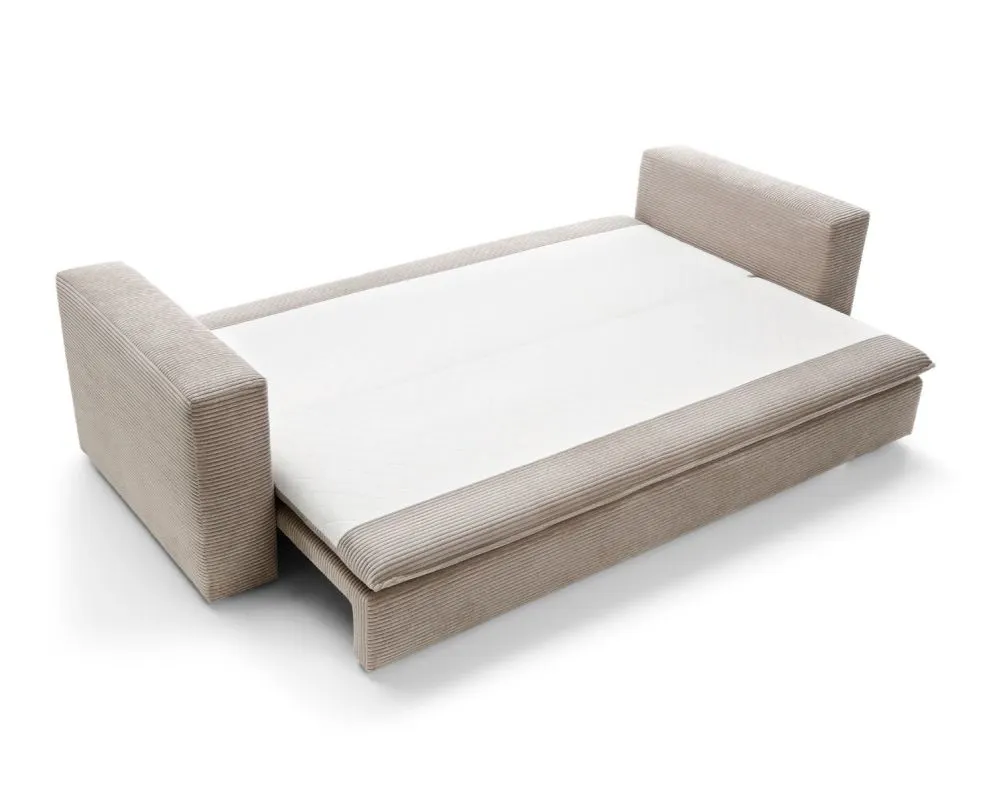 Sofa rozkładana LUNA beżowa sztruksowa I sklep meblowy MIRAT.