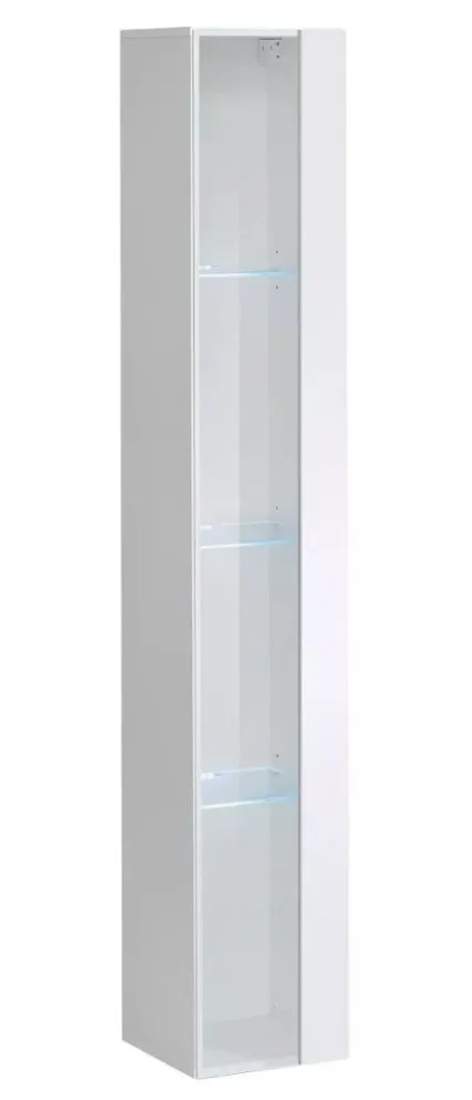 Meblościanka SWITCH LAMEL XVI dąb wotan/biała z oświetleniem LED I sklep meblowy MIRAT. styl RYFLOWANY