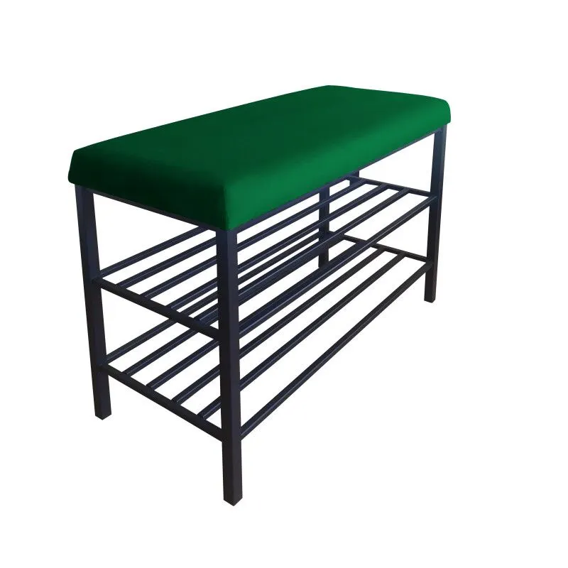 Stojak na buty z siedziskiem GAJA MG25 czarny/zielony metalowy I sklep meblowy MIRAT. styl LOFT