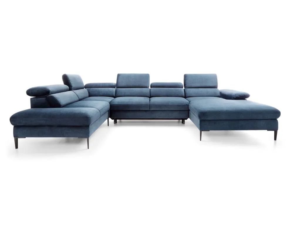 Narożnik z funkcją spania SIMON U2 granatowy prawy/lewy I sklep meblowy MIRAT.