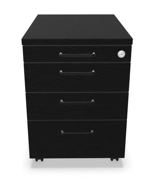 Kontenerek biurowy EASY SPACE MOB PB 4S czarny grafitowy I sklep meblowy MIRAT.