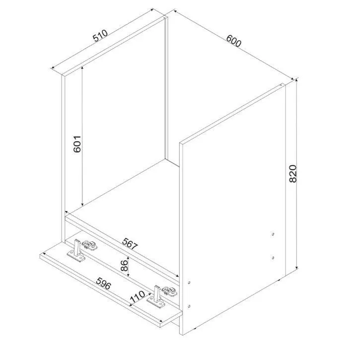 Szafka pod zabudowę piekarnika GIANNA DK60 biała alaska/dąb artisan I sklep meblowy MIRAT. styl SKANDYNAWSKI