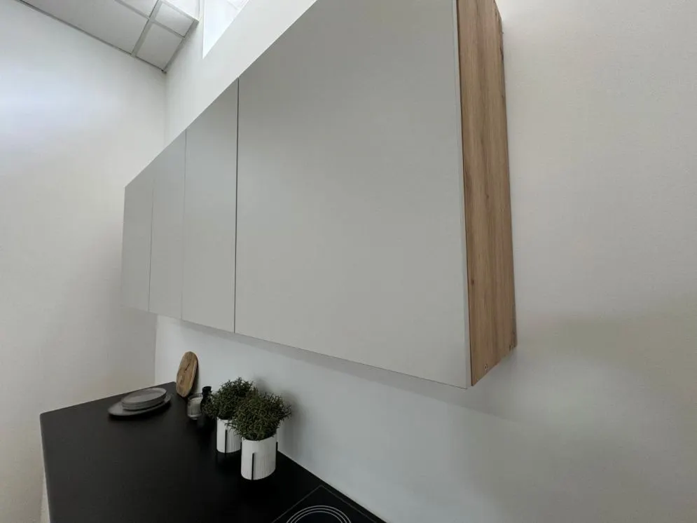 Szafka kuchenna wisząca ISABEL W40 P/L szary mat/dąb artisan wąska I sklep meblowy MIRAT.