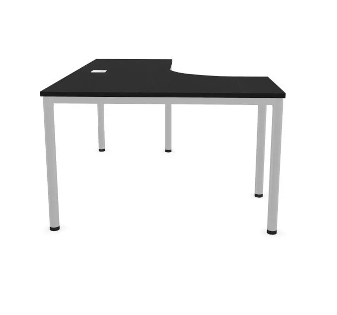 Biurko narożne EASY SPACE I-LEG LS 160x120cm czarne grafitowe I sklep meblowy MIRAT.
