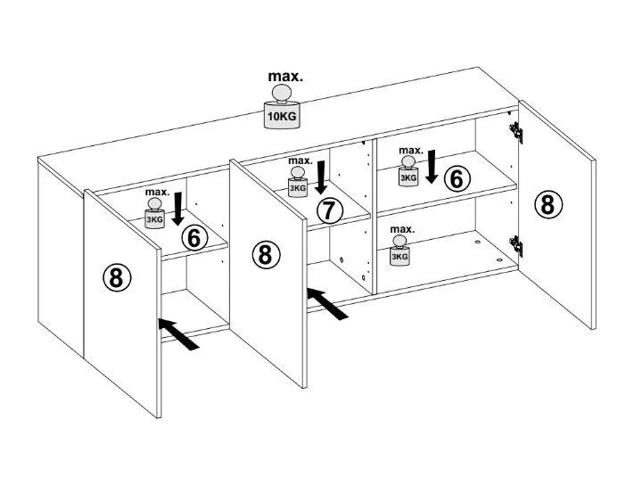 Komoda GABI 160cm dąb artisan wisząca bezuchwytowa I sklep meblowy MIRAT.  kolekcja GABI