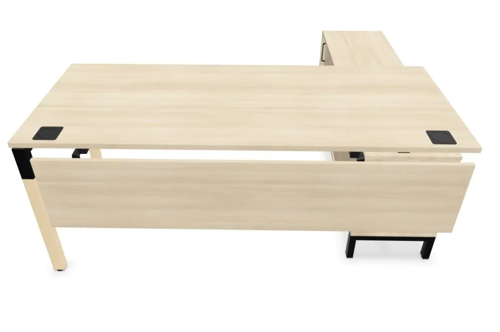 Biurko narożne CS5040 180x70 akacjowe z szafką I sklep meblowy MIRAT.