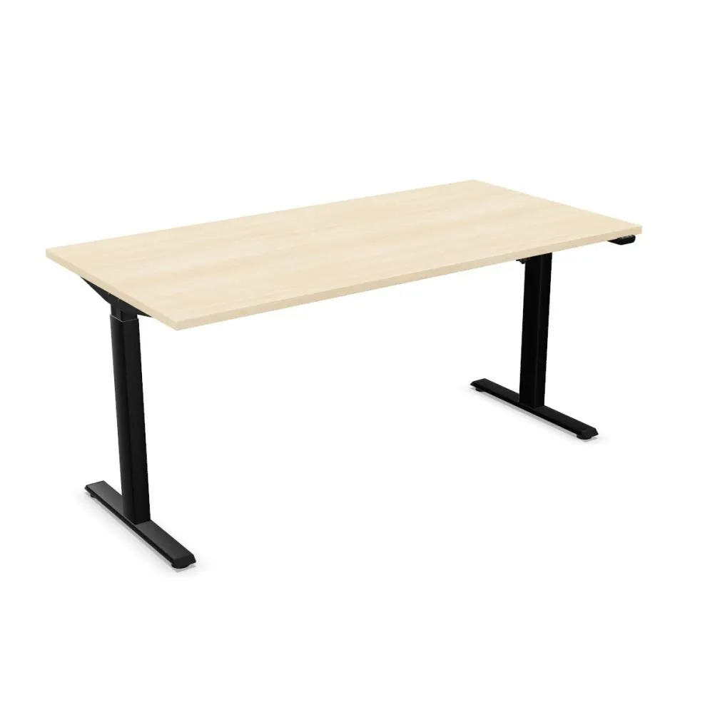 Biurko eCOMO 160x80cm akacjowe z regulacją wysokości I sklep meblowy MIRAT.