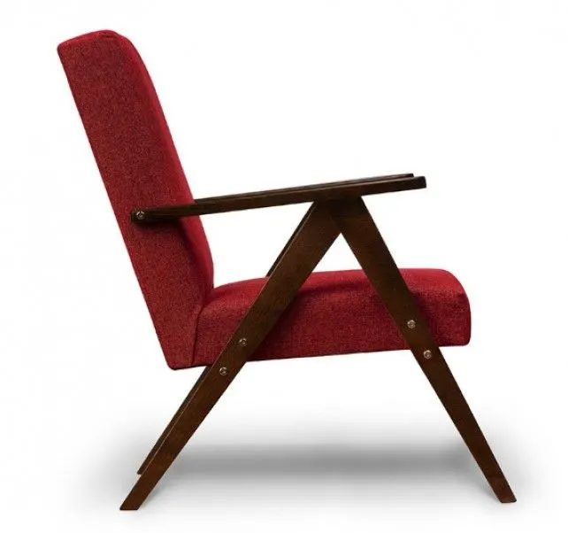 Fotel NASET bordowy/orzech I sklep meblowy MIRAT. styl VINTAGE