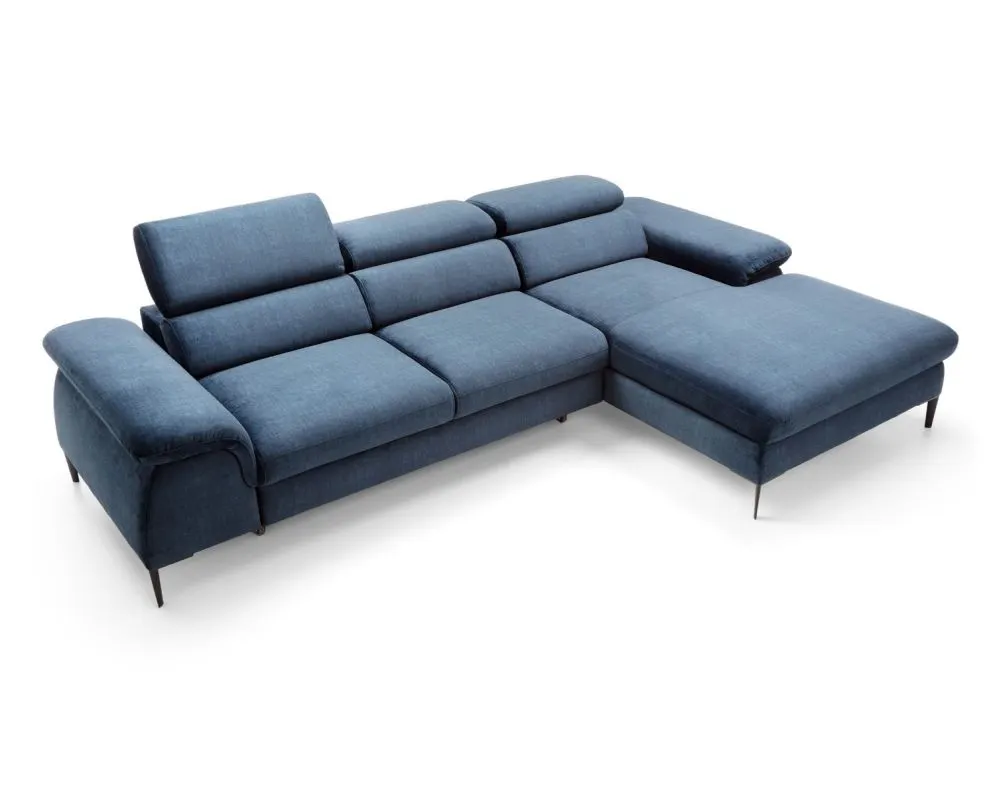 Narożnik z funkcją spania SIMON M granatowy prawy/lewy I sklep meblowy MIRAT.