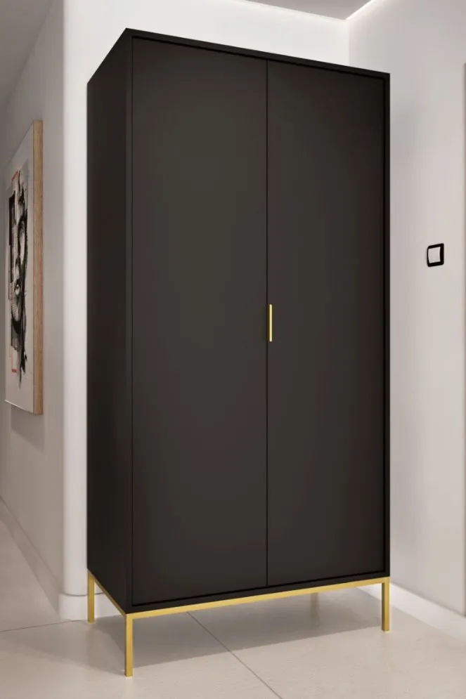 Szafa AUSTIN czarna/złota do sypialni i salonu I sklep meblowy MIRAT. styl GLAMOUR