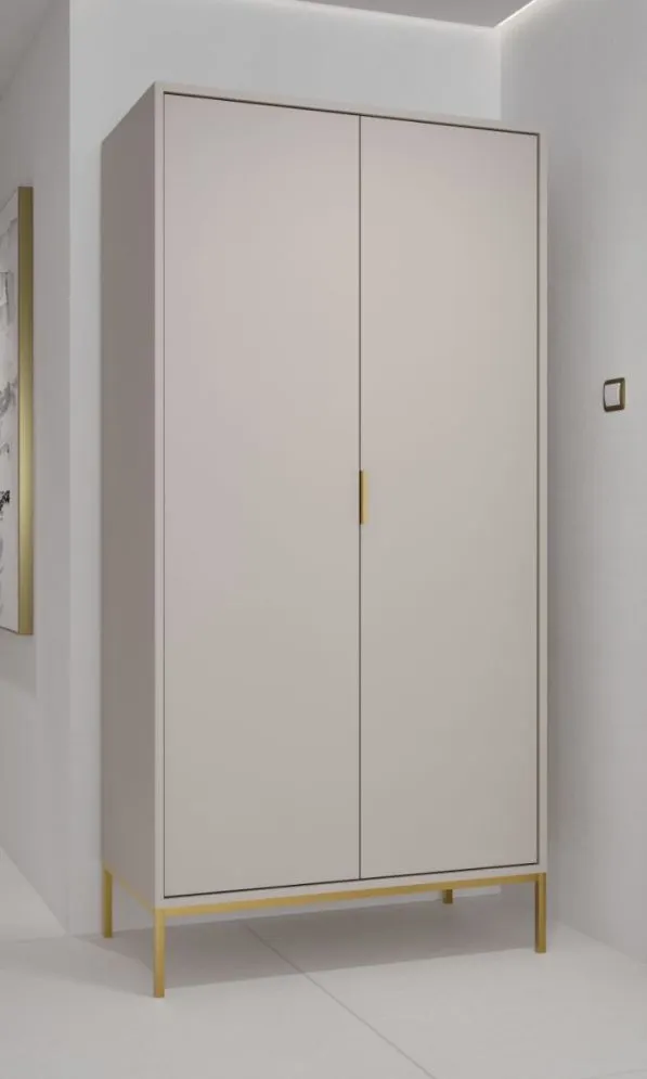 Szafa AUSTIN kaszmir/złota z drążkiem na wieszaki i półką I sklep meblowy MIRAT. styl GLAMOUR