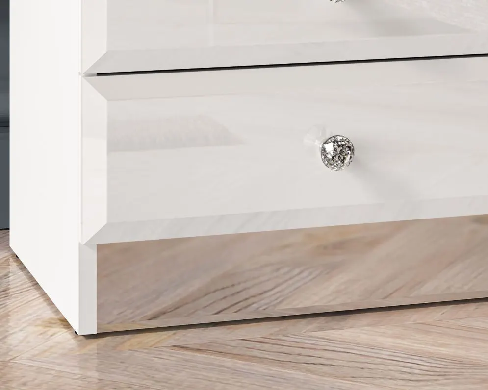 Szafka nocna BLANC 04 biały połysk I sklep meblowy MIRAT. styl GLAMOUR kolekcja BLANC