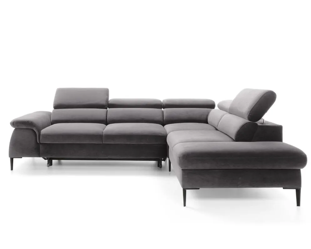 Narożnik z funkcją spania SIMON L ciemny szary prawy/lewy I sklep meblowy MIRAT.