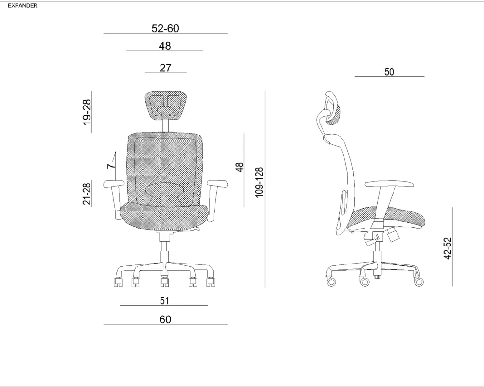 Fotel biurowy EXPANDER zielony z regulacją zagłówka | MIRAT. w stylu  kolekcja