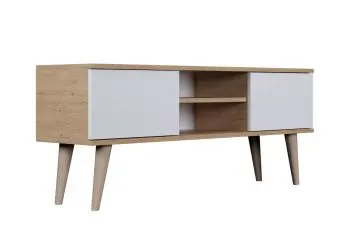 Szafka RTV TORONTO 120 dąb artisan/biała