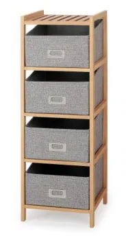 Regał REG-10 szary/naturalny