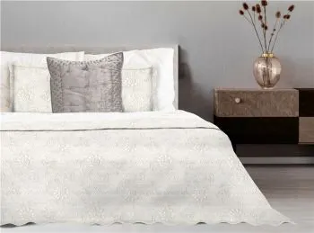 Narzuta na fotel Greno Flower 70x160 kremowa