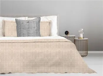 Narzuta na fotel Greno Barok 70x160 beżowa
