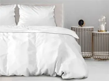 Pościel satynowa jednobarwna Bielbaw 220x200 biała