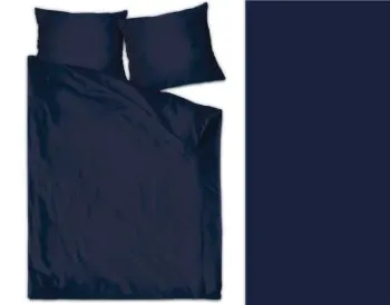 Pościel satynowa jednobarwna Bielbaw 220x200 niebieski