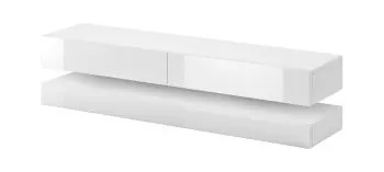 Szafka RTV FLY 2K biała/biały połysk
