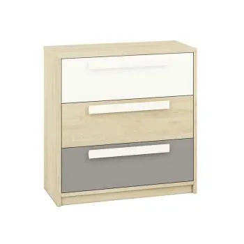 Komoda DOT 92 buk/biała/szara