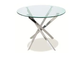 Stół okrągły AGIS 90x90 srebrny