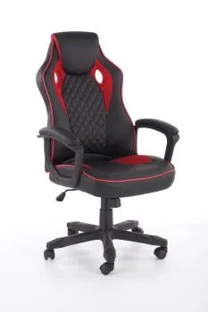 Fotel biurowy BAFFIN czarny/czerwony