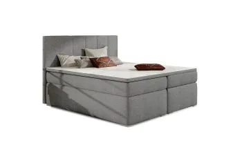 Łóżko kontynentalne BOLERO 180x200 szare z pojemnikiem