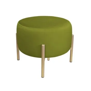 Pufa WILFRED BL VELVET oliwkowa/złota