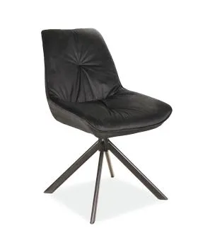 Krzesło tapicerowane BOOGIE I VELVET czarne