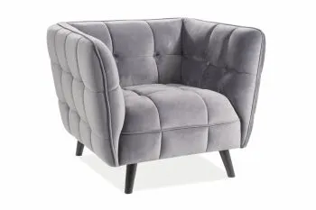 Fotel do salonu CASTELLO VELVET 1 szary