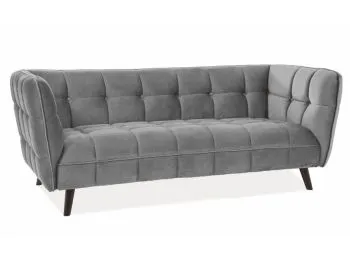 Sofa CASTELLO VELVET 3 szara
