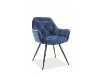 Krzesło CHERRY VELVET granatowe