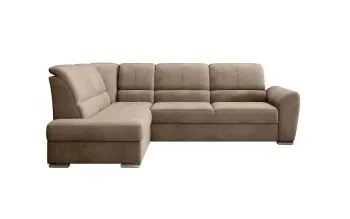 Narożnik z funkcją spania SIBER VELVET beżowy lewy