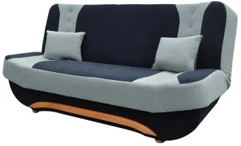 Sofa rozkładana z funkcją spania EWA II czarna/szara