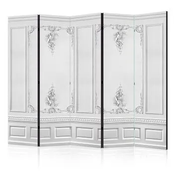 Parawan dwustronny Tła i desenie 225x172 cm 5-częściowy czarny