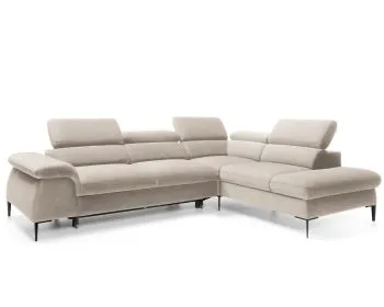 Narożnik z funkcją spania SIMON L jasny beżowy prawy/lewy