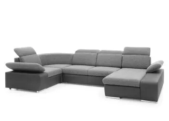 Narożnik z funkcją spania DAKOTA II szary/grafitowy prawy/lewy