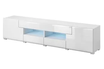 Szafka RTV TOLEDO 2D4S 208 biała połysk