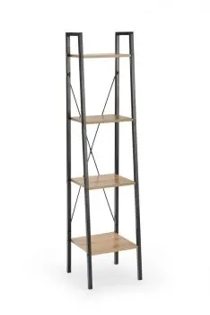 Regał NARVIK REG1 dąb sonoma/czarny