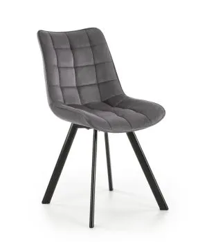 Krzesło tapicerowane K332 VELVET ciemno szare